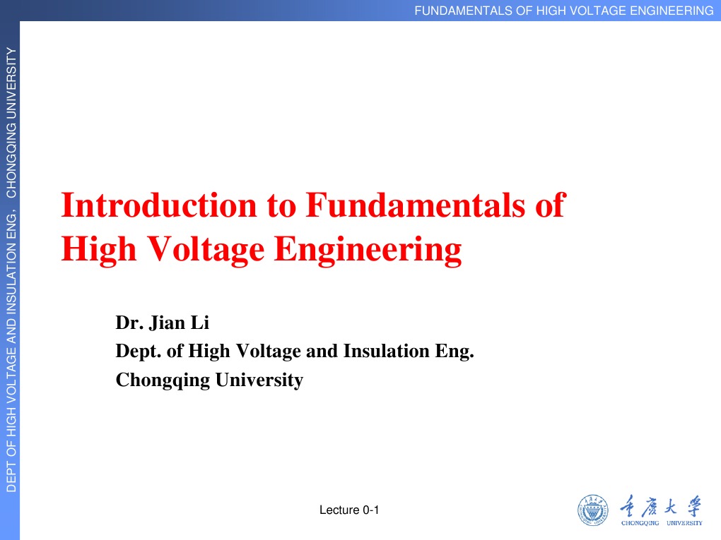 Introduction To Fundamentals of High Voltage Engineering | PDF | High ...