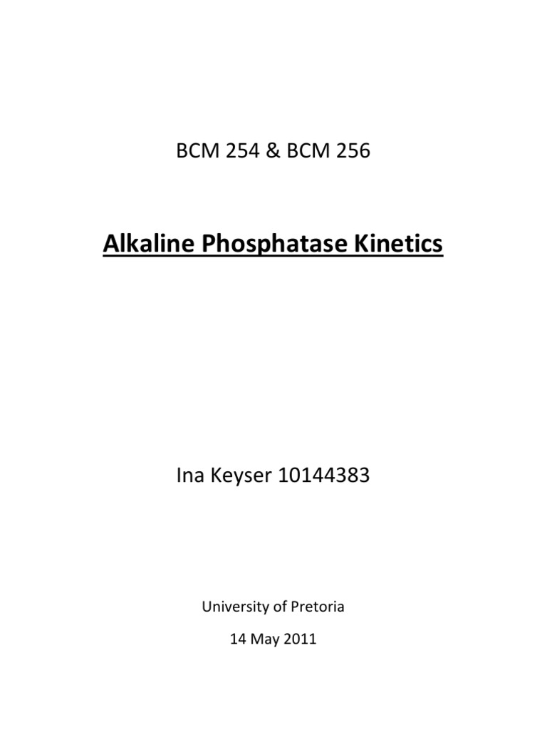Alkaline Phosphatase PDF Enzyme Enzyme