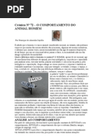 Crónica Nº 72 - O comportamento do animal HOMEM.