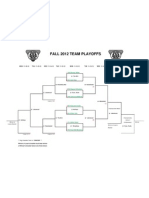 Fall 2012 Team Playoff Brackets - Day 1