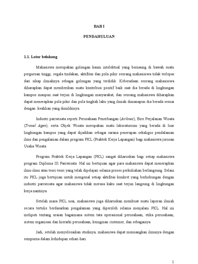 Contoh Laporan Magang Latar Belakang Revisi Id