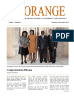 The Orange Newsletter Volume 1 Number 4. 8 November 2012