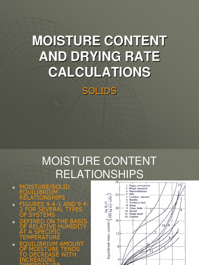 11 Moisture Content and Drying Rate Calculations PDF