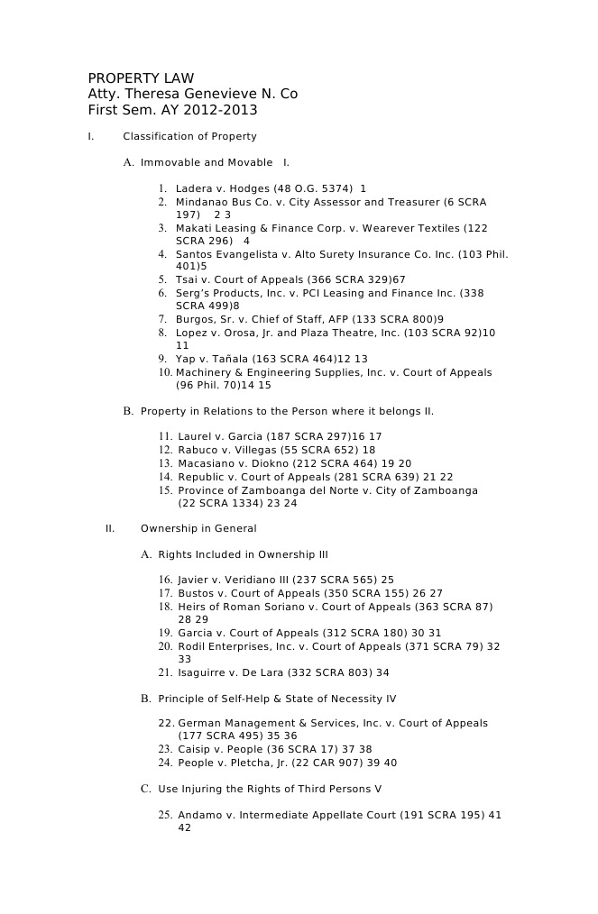 Property Law Cases PDF Property Law Civil Law Law)
