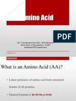 Amino Acid: Mr. V. Kuzhandai Velu M.Sc. (Med Biochem) Tutor, Dept. of Biochemistry, IGIDS