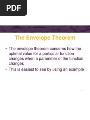 Envelope Theorem