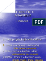 ©to Smo Učili U 6.razredu-Knjiľevnost