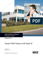 Alcatel TSAPI Passive VoIP Static IP Installation Guide - NPX - 3.0