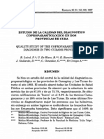 Estudio de la calidad del diagnóstico coproparasitólogico en dos provincias de Cuba