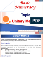 Basic Numeracy Unitary Method
