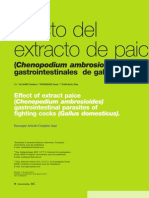 Efecto Del Extracto de Paico (Chenopodium Ambrosioides), en Parásitos Gastrointestinales de Gallos de Pelea (Gallus Domesticus) .