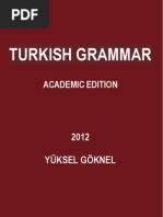 Turkish Grammar Updated Academic Edition Yüksel Göknel October 2012