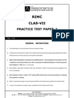 Practice Test Paper-2 - VII