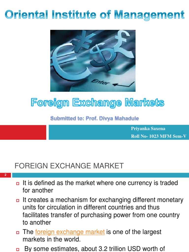 Foreign Exchange Markets | PDF | Foreign Exchange Market | Exchange Rate