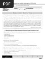 Teste 1- Filosofia (10º ano)- Introdução à Filosofia; Ação humana