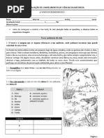 TESTE 1- Introdução; revestimento e forma dos animais