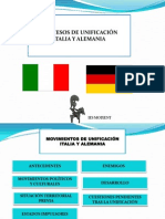 Unificación Italia y Alemania