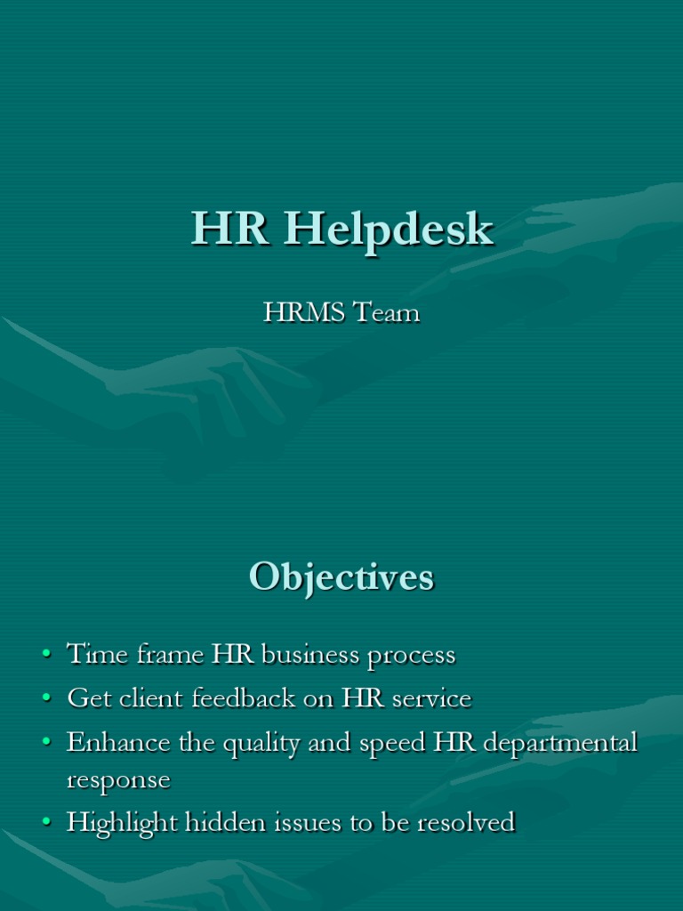 HR Helpdesk Help Desk Client