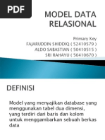 Pengertian model relasional dengan contoh table