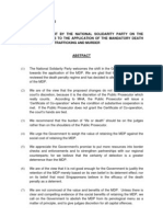 NSP Position Statement On Proposed Changes To MDP (8 Nov 2012) RELEASE VERSION