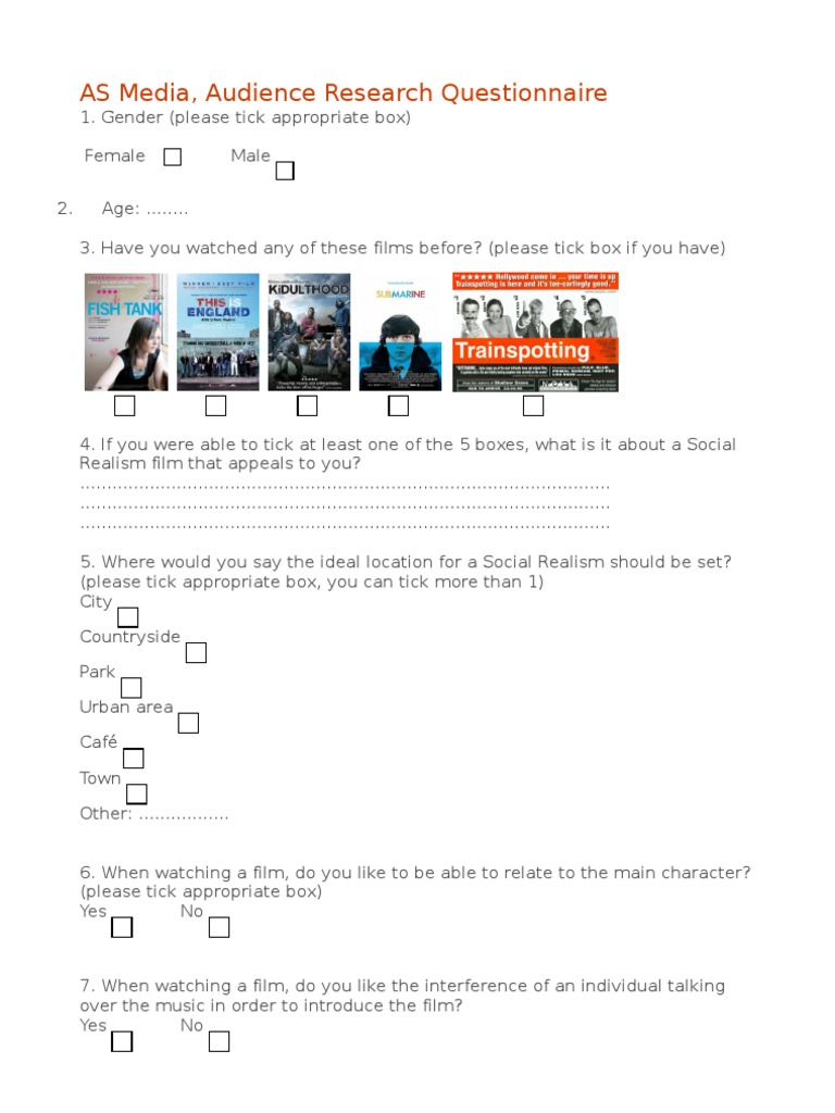 Questionnaire For Blog | PDF