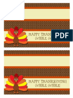 Gobble Gobble Turkey Baggie Tag Sheet