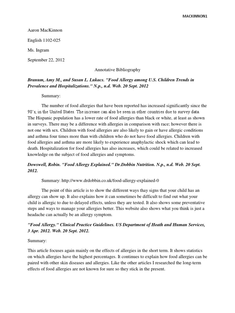 Fast food annotated bibliography docx essay image