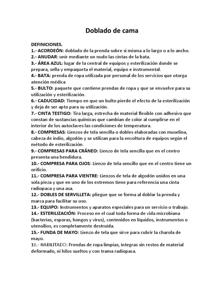Manual para El Doblado de Ropa en La Ceye | PDF | Esterilización  (Microbiología) | Lona