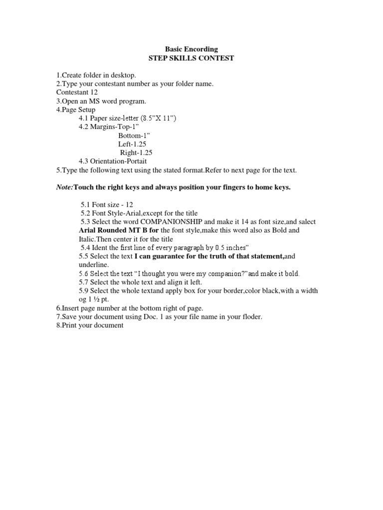 Basic Encoding Practice PDF