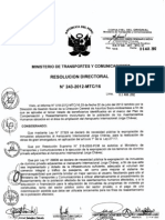 Tercer listado de beneficiarios de reasentamiento inmediato de la población de los asentamientos humanos en el Área de ampliación de aeropuerto Internacional Jorge Chávez Resolución Directoral N° R.D. N° 243-2012-MTC_16 - 3 de agosto de 2012