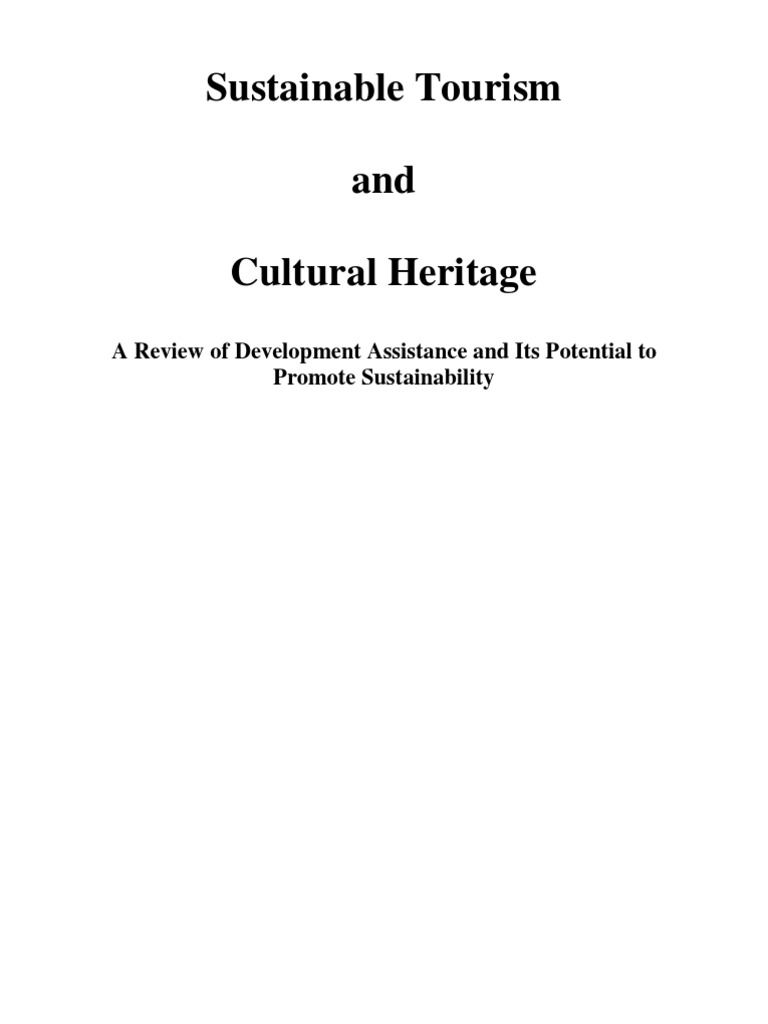 Sustainable Tourism and Cultural Heritage | PDF | Politics