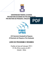 Livro Do XXX Seminário Estudantil de Pesquisa e XII Seminário de Pesquisa e Pós-Graduação - Progr