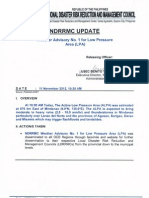 NDRRMC Update Weather Advisory No. 1 for Low Pressure Area (LPA) 11Nov2012