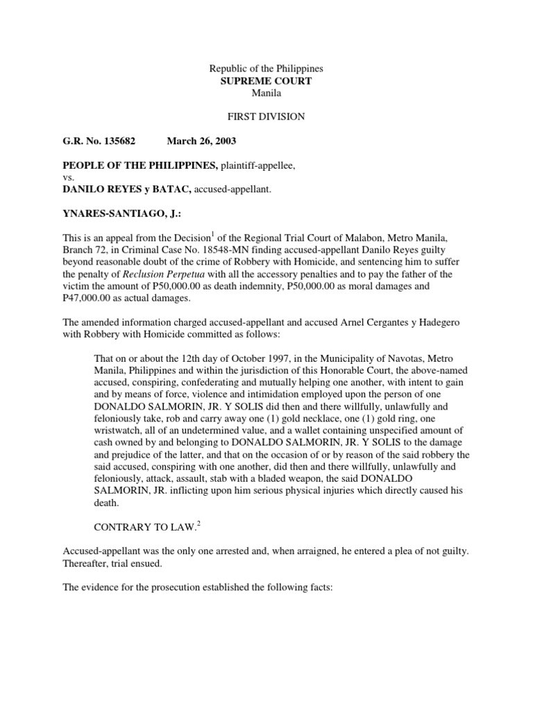 Supreme Court Ruling on Robbery with Homicide | PDF | Witness | Robbery