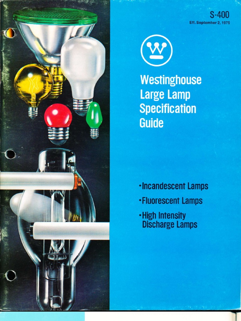 Westinghouse 1975 Large Lamp Catalog PDF Incandescent Light Bulb