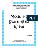 Module 2 Starting to Write (Nursery Level)