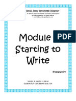 Module 1 Starting to Write (Preparatory Level)