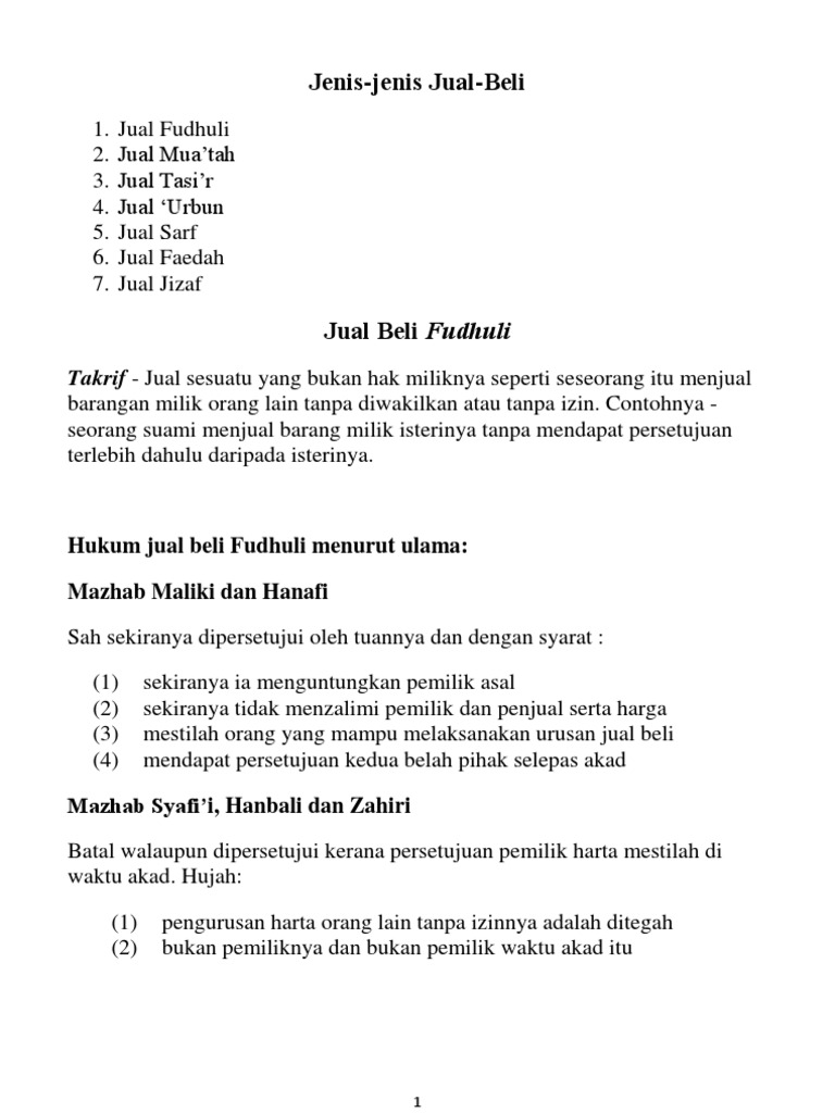 B 04 Jenis Jual Beli Rencam Pdf
