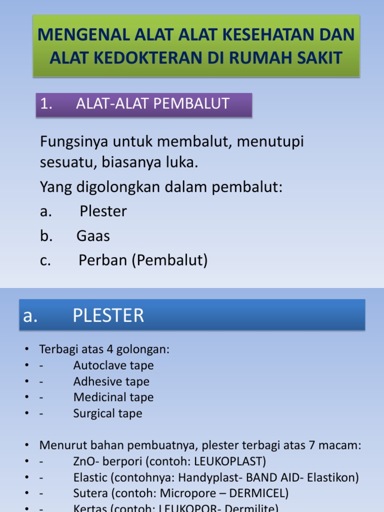 Mengenal Alat Kesehatan Dan Kedokteran (2) I | PDF