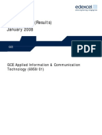 Mark Scheme (Results) January 2008: GCE Applied Information & Communication Technology (6959/01)