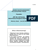 Minstreaming of DM Into Development Process With Ref to Mizoram - 28 June 2010 [Compatibility Mode]