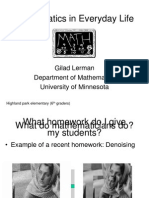 Mathematics in Everyday Life