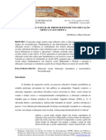 ZANELLA, Maria Nilvane. UNIOESTE. Artigo. Educação escolar não-escolar