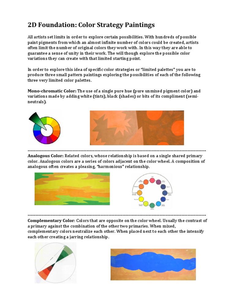 Color Strategies Paintings | PDF | Home & Garden