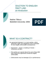 Introduction To English Contract Law: General Introduction: Nadine Tilbury Bielefeld University 2006