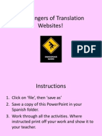The Dangers of Translation Websites!