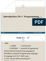 Introduction To C