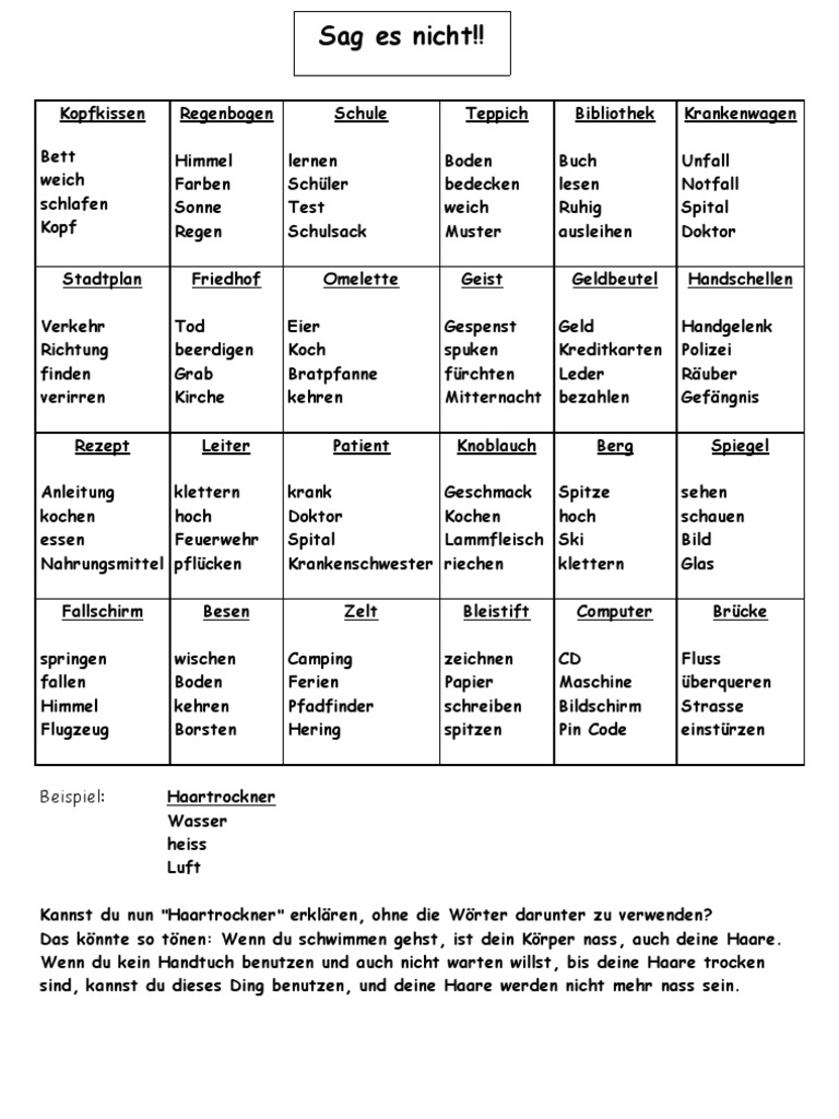 Tabu Spiel | PDF