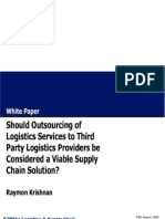 Should outsourcing to 3PL's be considered a viable Supply Chain solution