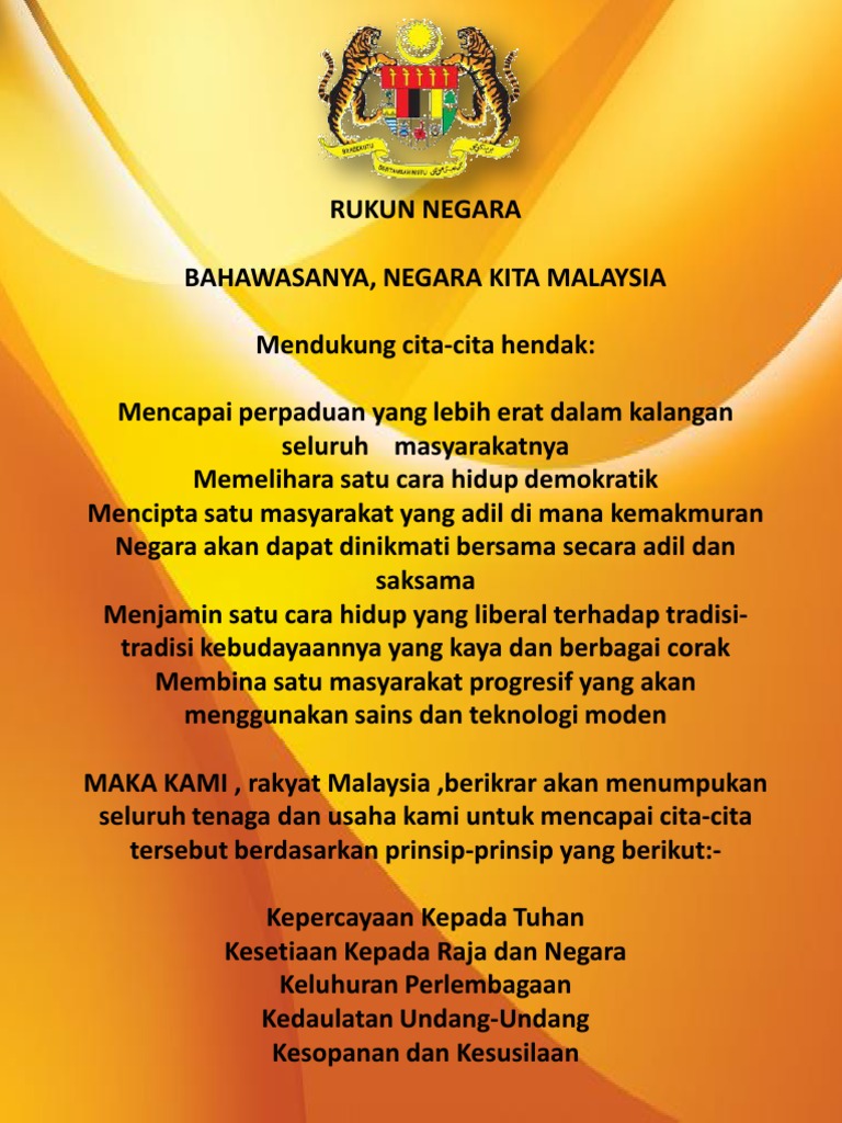 Rukun Negara Pdf